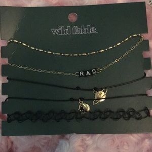 5 PACK CHOKER SET necklace accessory hot topic emo goth scene kid e girl